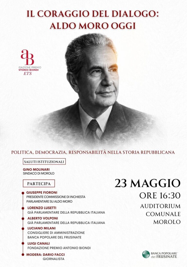 Morolo. La Fondazione Antonio Biondi ricorda Aldo Moro