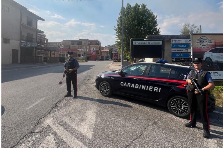 ceccano carabinieri rapina violenza sessuale