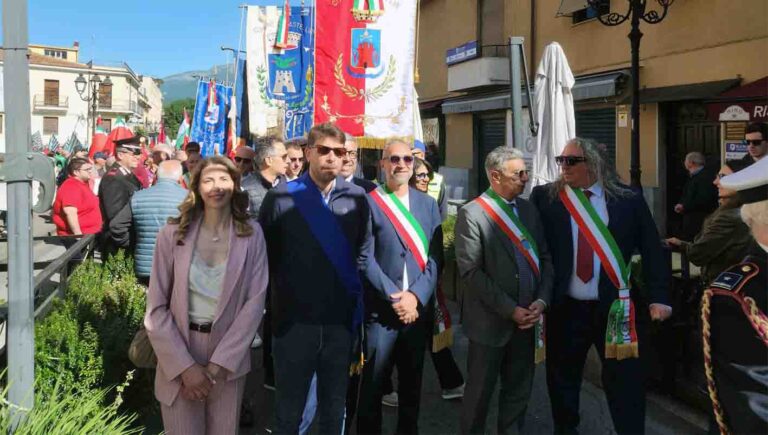 Il presidente Di Stefano al corteo del Primo Maggio a Isola del Liri
