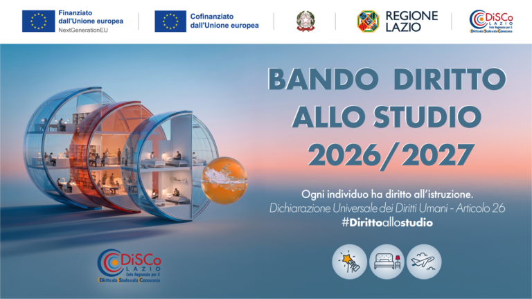 Università, online il nuovo bando regionale per il diritto allo studio 2026-2027