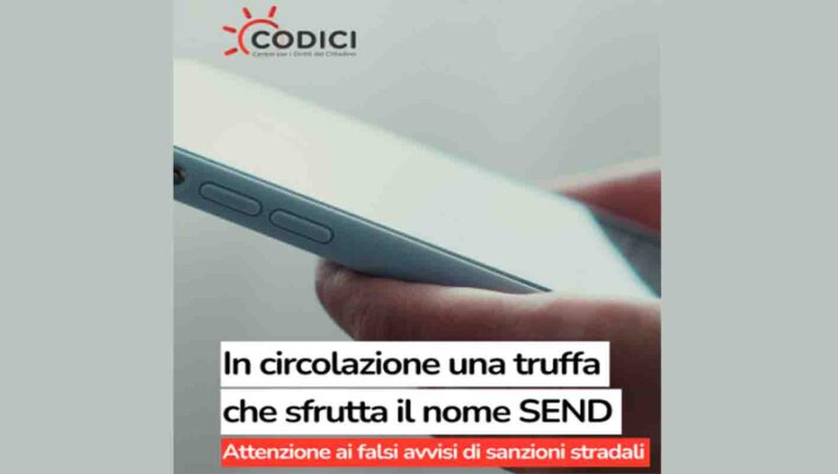 Codici, attenzione ai falsi avvisi di sanzioni stradali