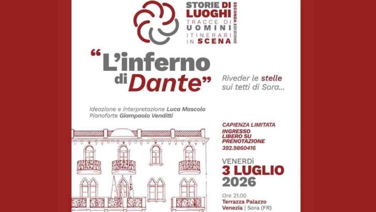 Sora, debutta L’Inferno di Dante