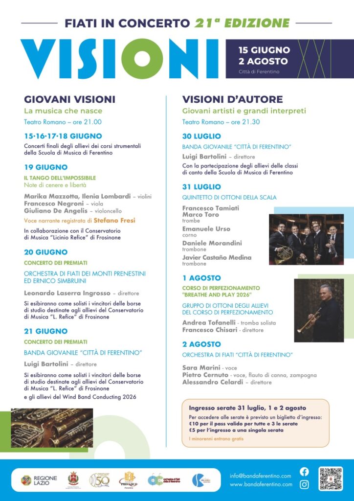 fiati in concerto xxi edizione - programma