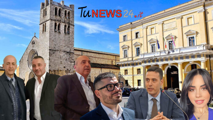 Da sinistra: Cianfrocca, Addesse, Di Fabio, Recchia, Santoro e Gatta comune di alatri