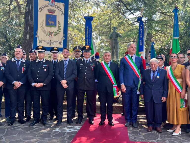 Martiri di Fiesole, l’Arma dei Carabinieri ricorda La Rocca e Marandola: il viaggio della memoria tra Sora e Cervaro
