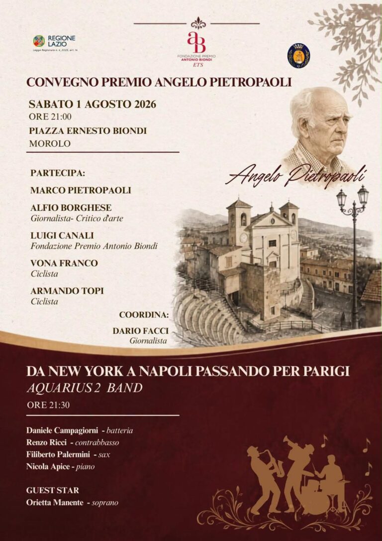 Morolo rende omaggio ad Angelo Pietropaoli: cultura, giornalismo, sport e musica nel segno della memoria