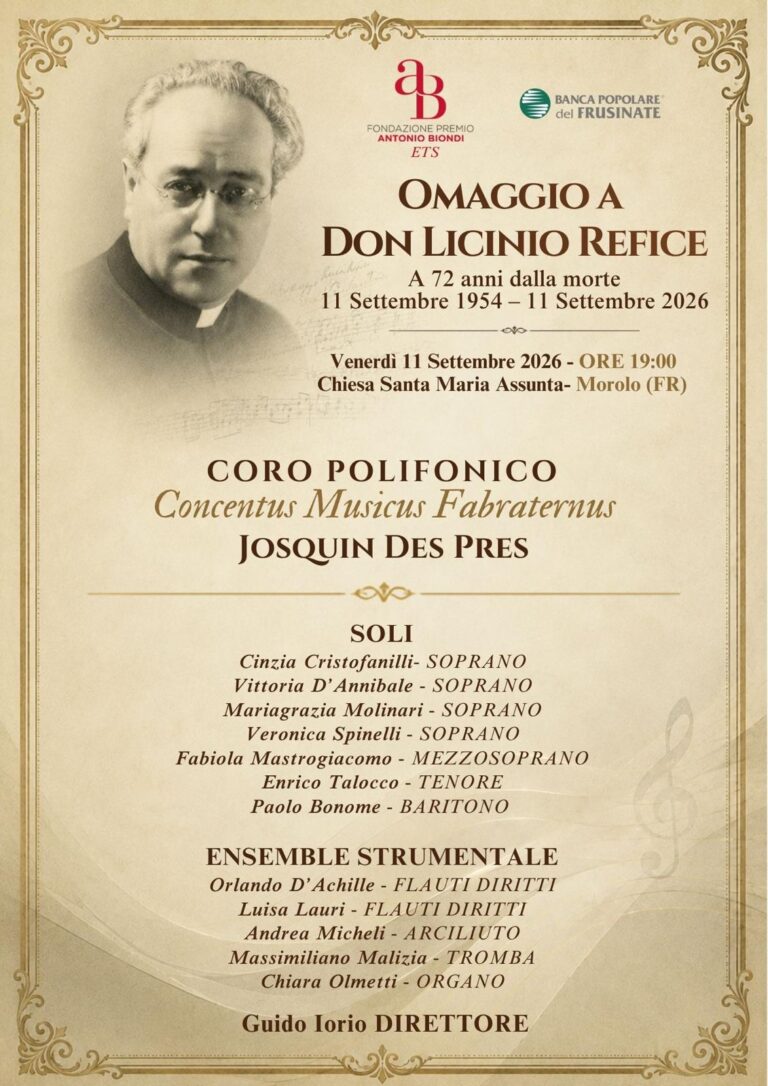 Morolo ricorda Licinio Refice a 72 anni dalla morte