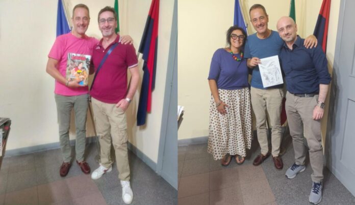 Il sindaco Querqui con Cipriani (a sx), la vicesindaco De Santis e Santoro (a dx)
