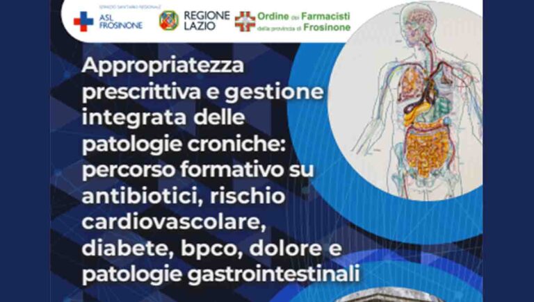 Sanità, al via a Frosinone e Cassino il percorso formativo sull’appropriatezza prescrittiva e la gestione delle cronicità