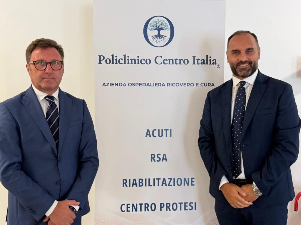 Gaetano Maragliulo e Gianluca Parente, rispettivamente membro e presidente del Cda del Policlinico Centro Italia